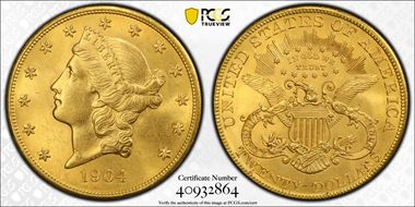 1904 $20 MS65