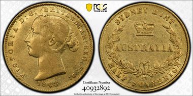 1863-SY 1/2 Sov AU50