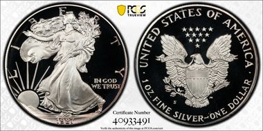 1987-S $1 Silver Eagle PR69DCAM