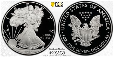 2020-S $1 Silver Eagle First Strike PR70DCAM