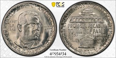 1947 50C Booker T. Washington MS66