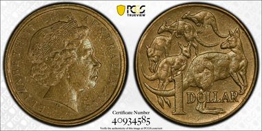 2000 $1 Mule-Struck w/10C Obv AU55