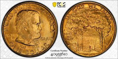 1922 G$1 Grant, No Star MS67