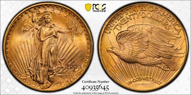 1923-D $20 MS66+
