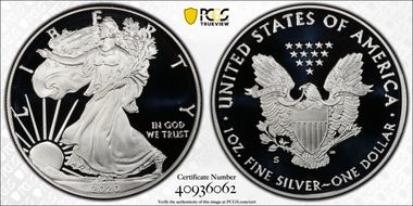 2020-S $1 Silver Eagle First Strike PR69DCAM