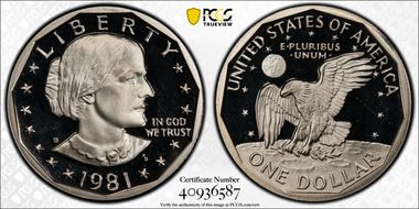 1981-S SBA$1 Type 2 PR68DCAM