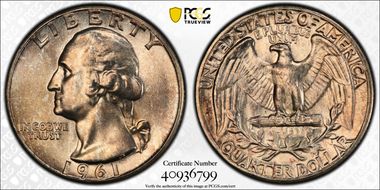 1961 25C MS66+