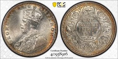 1917(B) Rupee SW-8.39 Prid-223 MS64