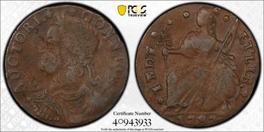 1787 CT 1/2P INDE over FUDE, M 32.8-aa VF30BN