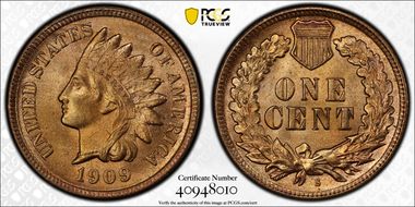 1909-S 1C Indian MS66+ RD