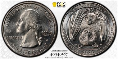 2020-W 25C American Samoa NP V75 MS65