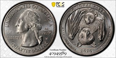 2020-W 25C American Samoa NP V75 MS65