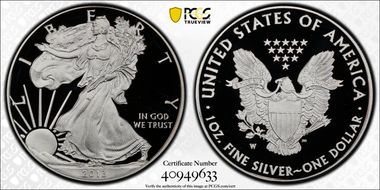 2013-W $1 Silver Eagle PR69DCAM