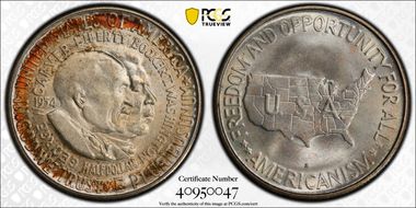 1954-S 50C Washington-Carver MS66+