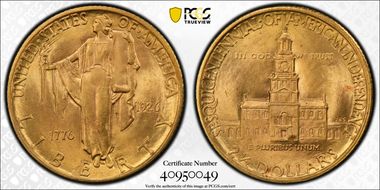 1926 $2.50 Sesquicentennial MS65