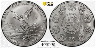2020-Mo Onza Libertad Ag First Strike MS70