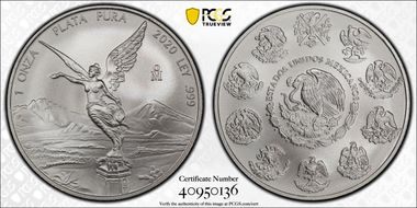 2020-Mo Onza Libertad Ag First Strike MS70