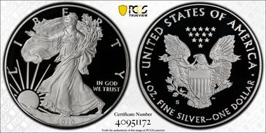 2020-S $1 Silver Eagle First Strike PR70DCAM