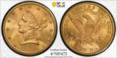 1901-S $10 MS65+