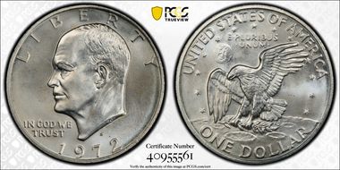 1972-S $1 Silver MS67
