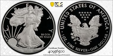 2020-S $1 Silver Eagle First Strike PR69DCAM
