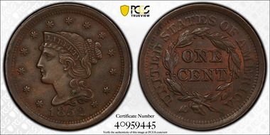 1852 1C AU53BN