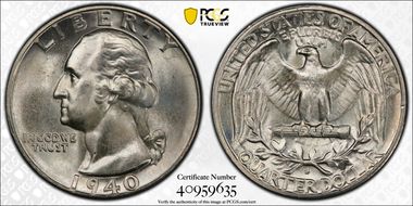 1940-S 25C MS64