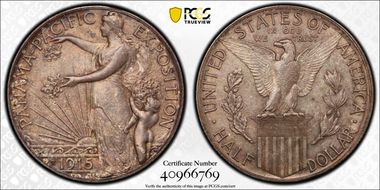 1915-S 50C Panama-Pacific MS65
