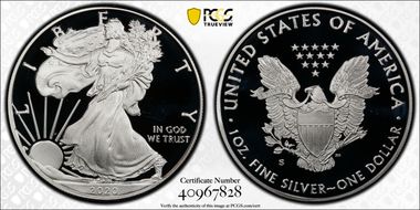 2020-S $1 Silver Eagle First Strike PR67DCAM
