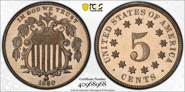 1880 5C PR67+ CAM