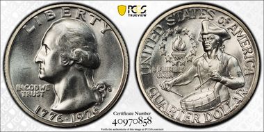 1976-S 25C Silver MS68