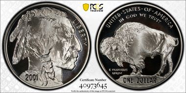 2001-P $1 Buffalo PR68DCAM