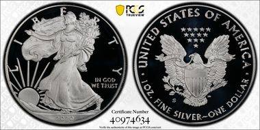 2020-S $1 Silver Eagle First Strike PR69DCAM