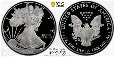 2020-S $1 Silver Eagle First Strike PR70DCAM