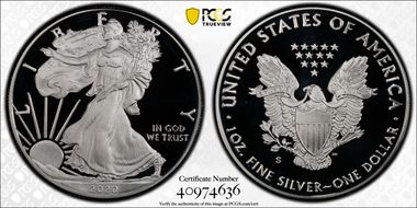 2020-S $1 Silver Eagle First Strike PR69DCAM