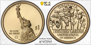 2019-S $1 American Innovation GA Trustees' Garden PR69DCAM