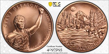 "2019" (2020) Medal Steve Gleason Bronze MS69