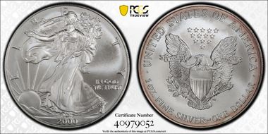 2000 $1 Silver Eagle MS69