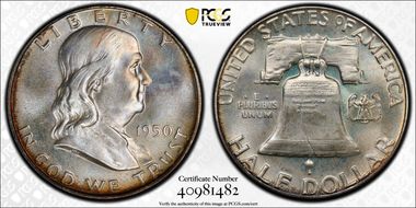 1950 50C PR67+