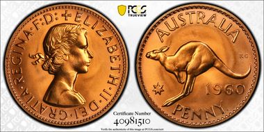 1960 Y. (p) 1D PR67RD