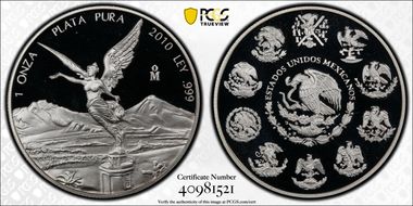 2010-Mo Onza Libertad  Ag PR69DCAM