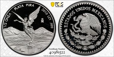 2010-Mo 1/2 oz Libertad Ag PR68DCAM