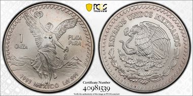 1993-Mo Onza Libertad Ag MS67