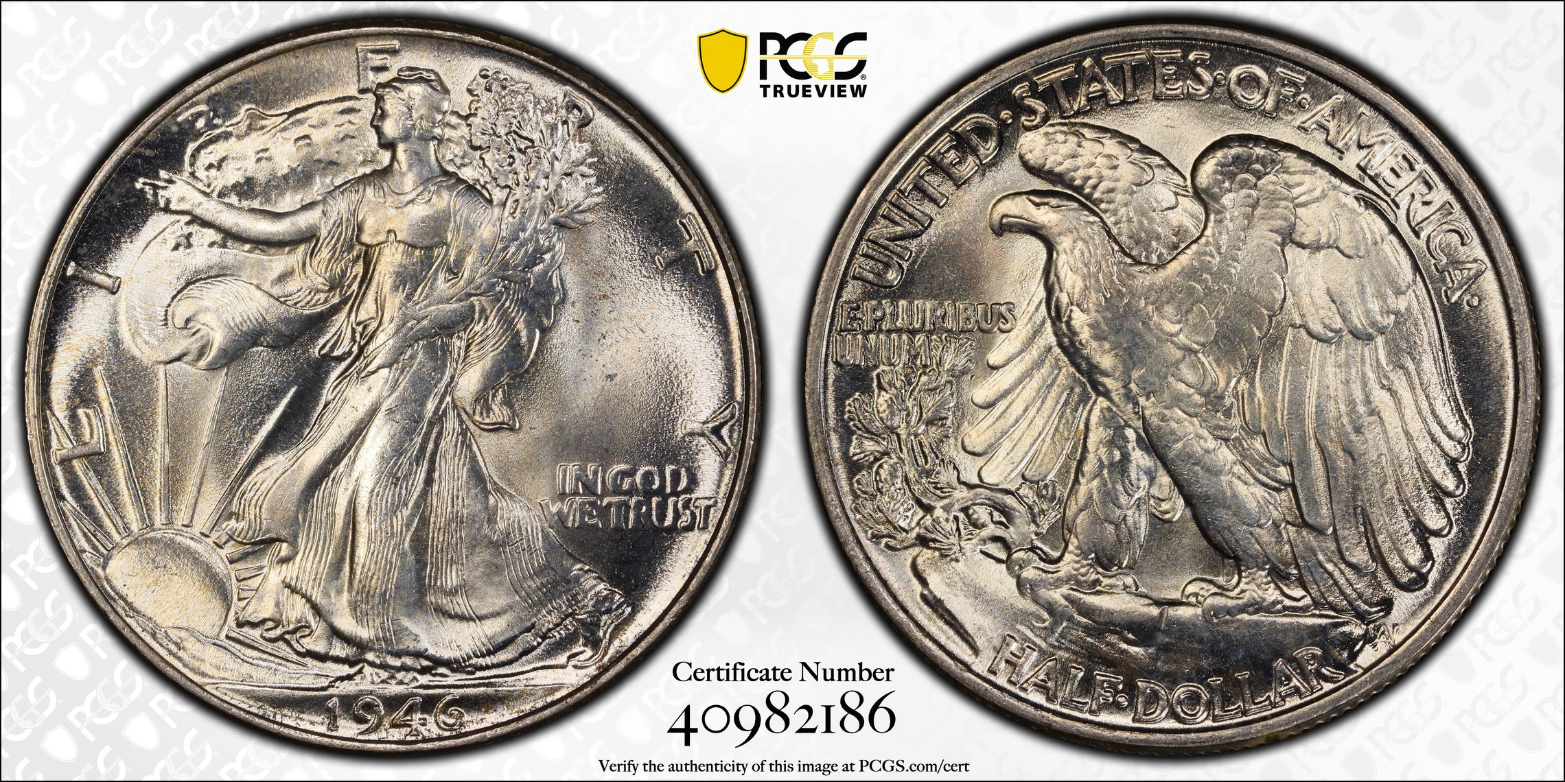 PCGS Certificate Verification Coin Details for Cert #40982186