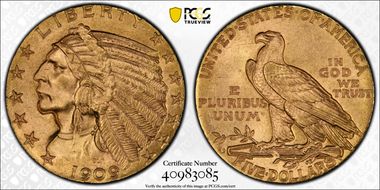 1909-D $5 MS64+
