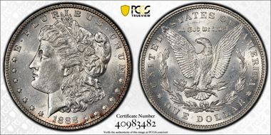 1888 $1 AU55