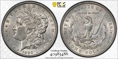 1890 $1 AU55