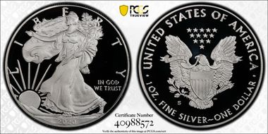 2020-S $1 Silver Eagle First Strike PR69DCAM