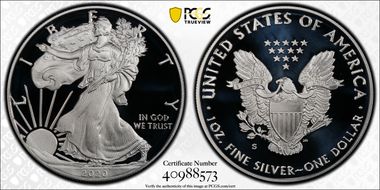 2020-S $1 Silver Eagle First Strike PR69DCAM