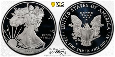 2020-S $1 Silver Eagle First Strike PR70DCAM